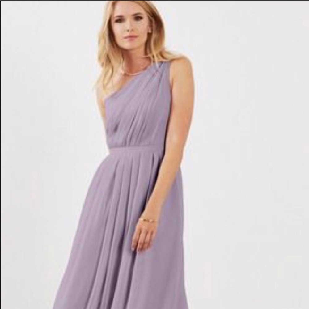 🌸One shoulder coral Dove and Dahlia Dress